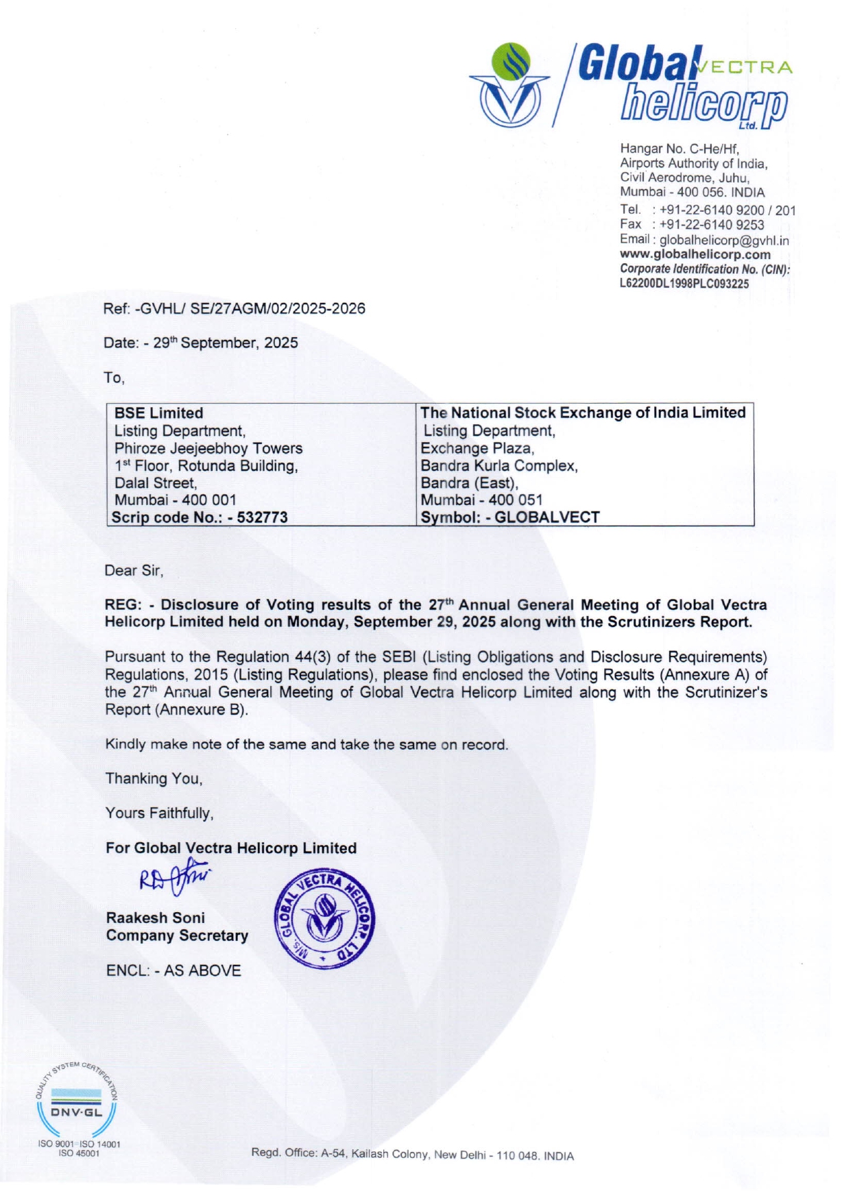 27th AGM_Voting Results