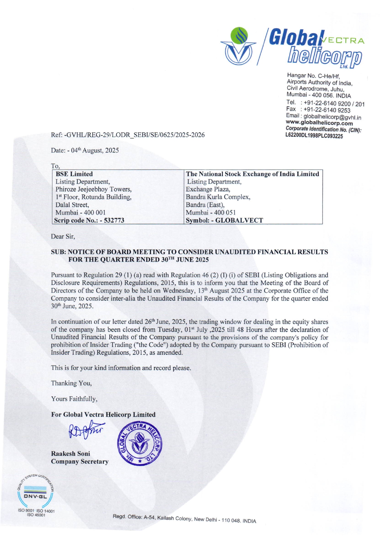 Notice Board Meeting